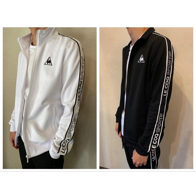 Limit 精品 Le Coq Sportif 公雞經典串標設計薄款黑白二色秋冬必備立領外套 蝦皮購物