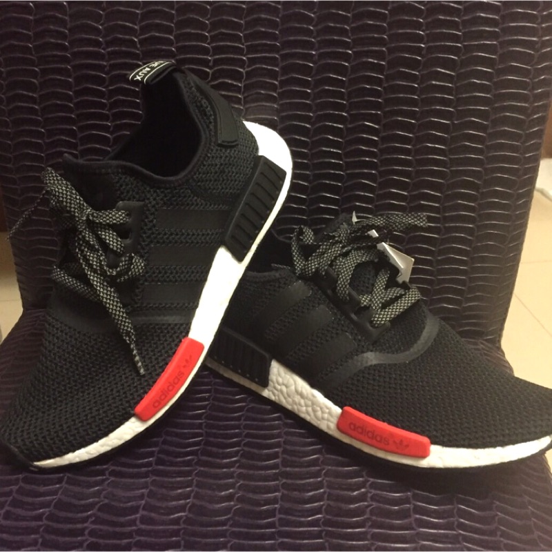 Adidas NMD RUN 1 x Footlocker 歐洲限定 黑紅 正品 us8 余文樂著