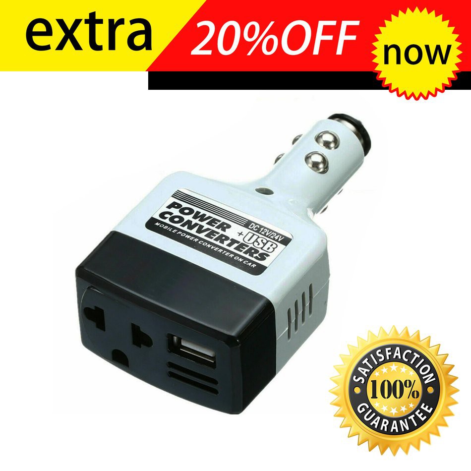 12v 24v 車載移動電源逆變器適配器汽車汽車電源轉換器 蝦皮購物
