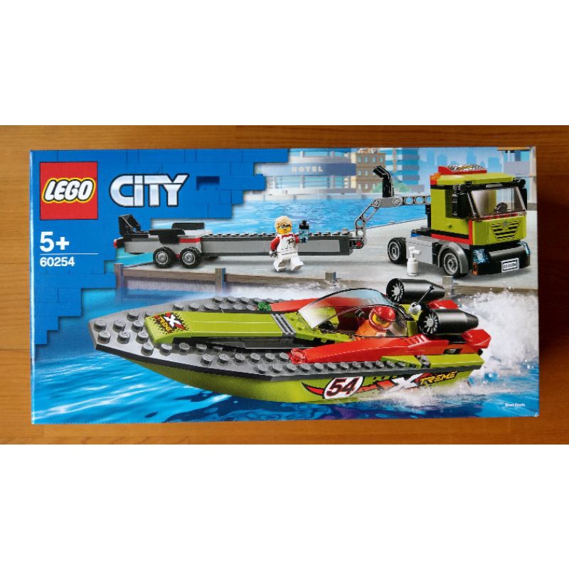 現貨 樂高LEGO 城市系列 -lego 60254 賽艇運輸車
