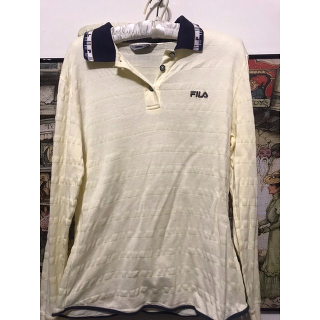 FILA polo衫，肩48、長63、袖59公分