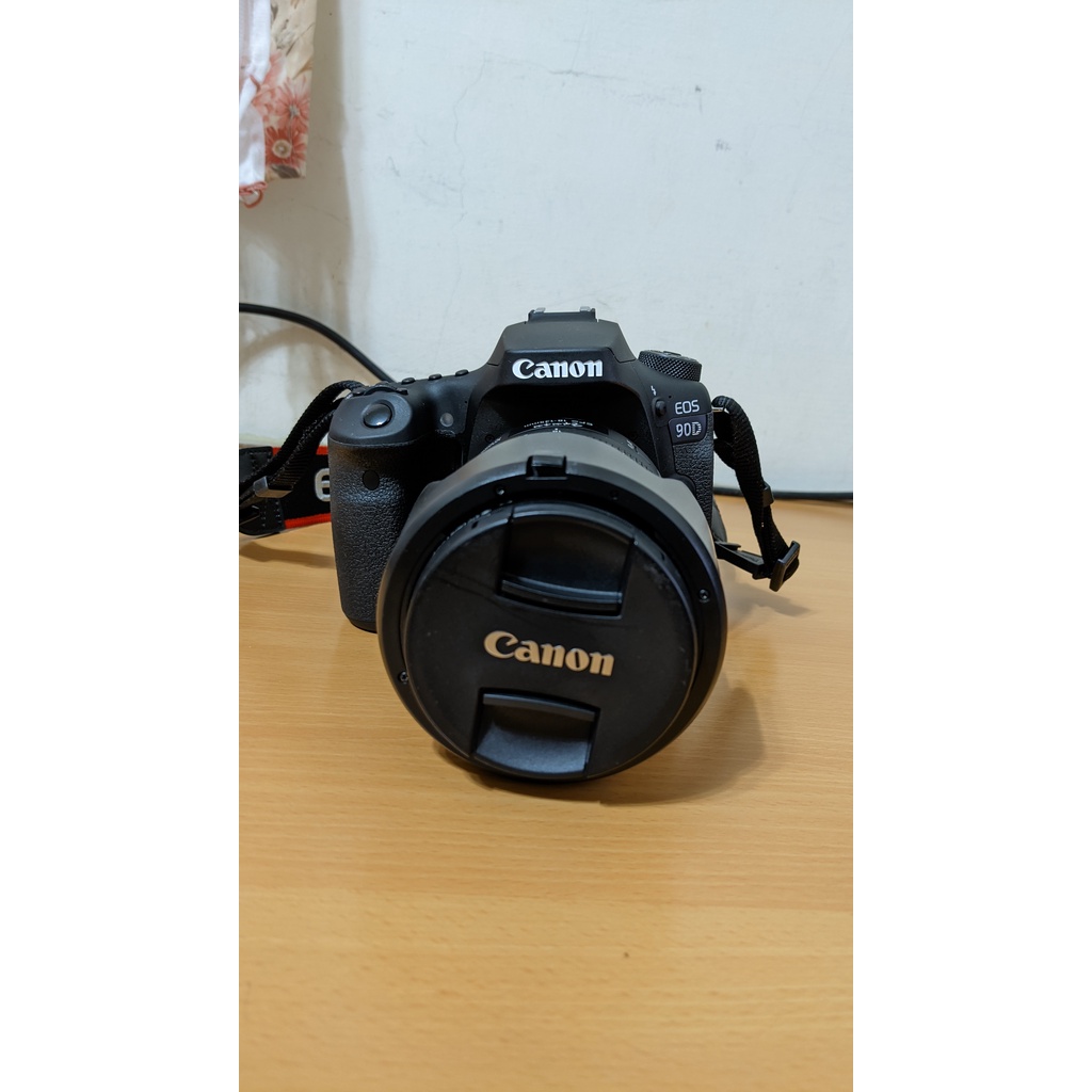 「二手」台灣公司貨 CANON EOS 90D+雙鏡頭+遮光罩