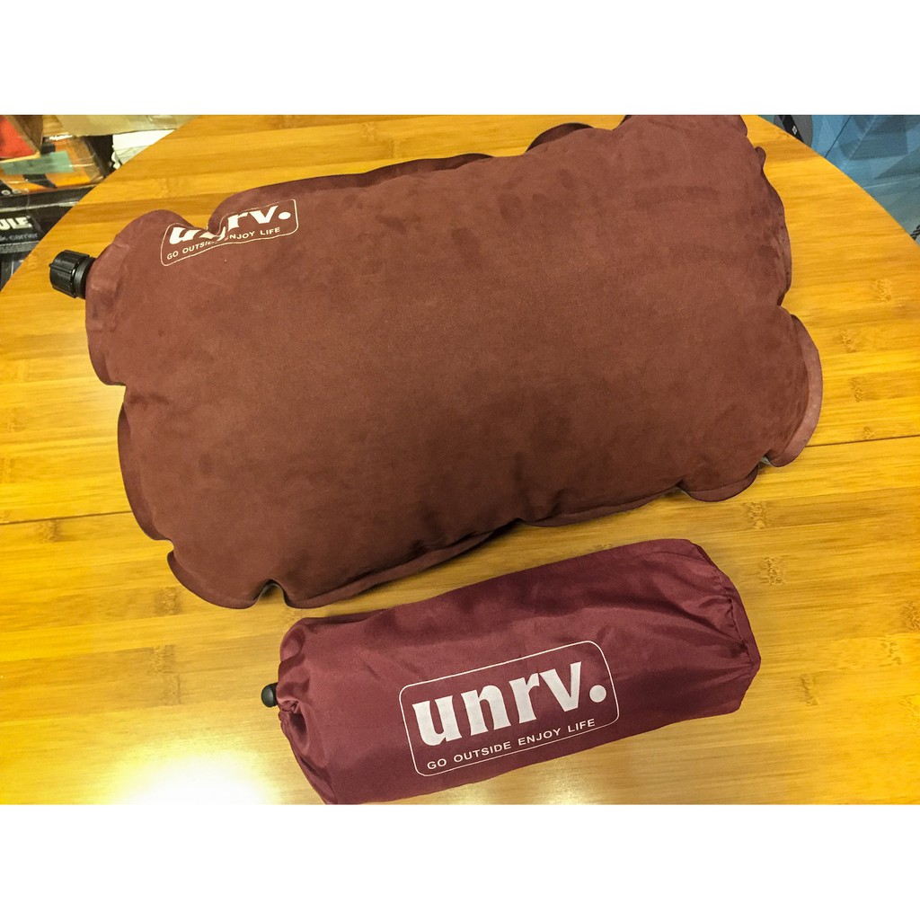 【UNRV綠大露營車俱樂部】自動充氣枕頭 自動吸氣 好睡 攜帶方便 收納小 腰枕 UNRV 枕頭 露營