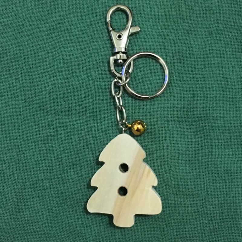 鑰匙圈 聖誕樹 木製品