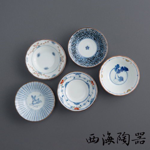 【日本西海陶器】染錦花繪系列 - 共2款《泡泡生活》甜湯碗 小菜碟