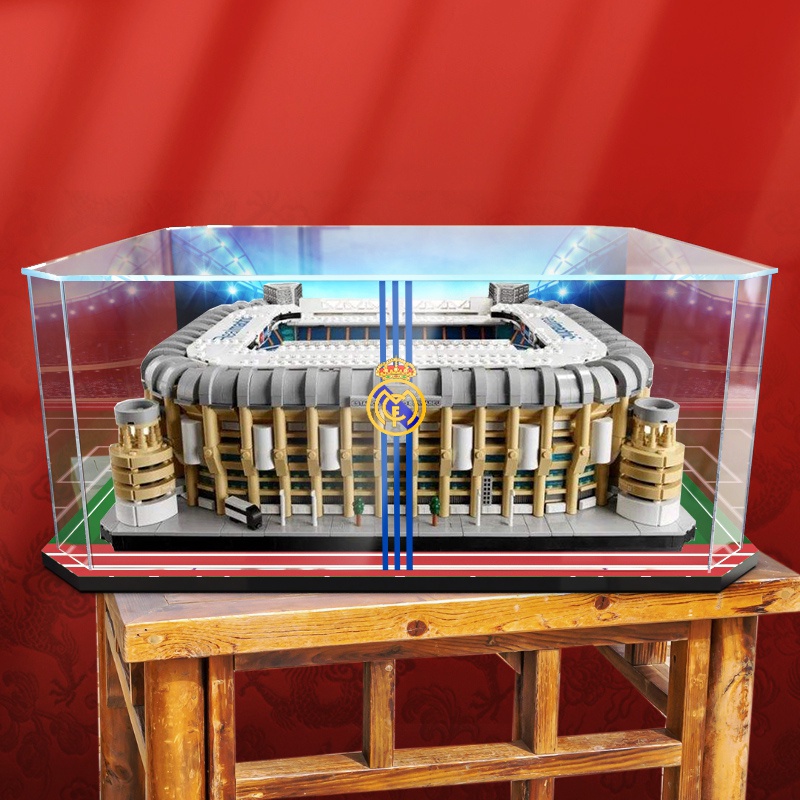 創意八角亞克力收納展示樂高 10299 皇家馬德里伯納烏球場展示盒