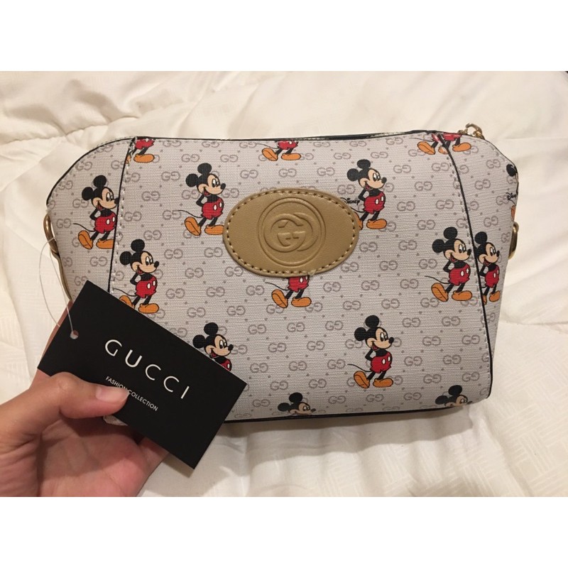 Gucci 米老鼠造型包包 斜肩包 側背包 米奇 女包 兒童背包 迪士尼背包