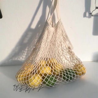ONEDAY 冷淡風  網兜兜袋 高仿真水果 個性擺拍 環保袋 水果袋 兒童玩具 攝影道具 假水果擺件 #4