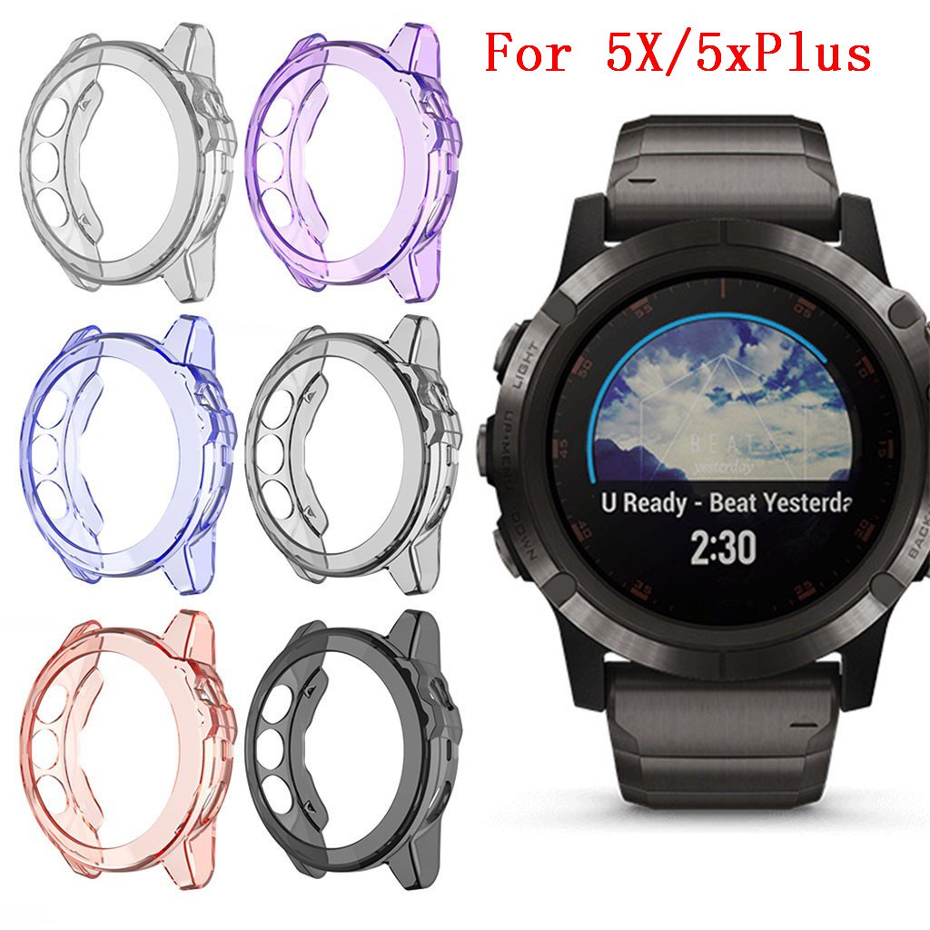Garmin Fenix 5X / 5X Plus 手錶柔軟超薄透明TPU保護套保護蓋