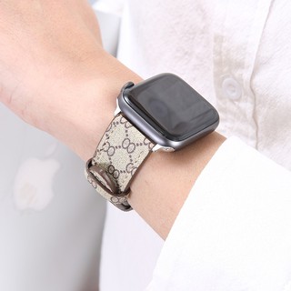 apple watch6/5/4代表帶真皮蘋果手錶iwatch5表帶潮牌表帶蘋果serise6表帶44/40MM大牌表帶