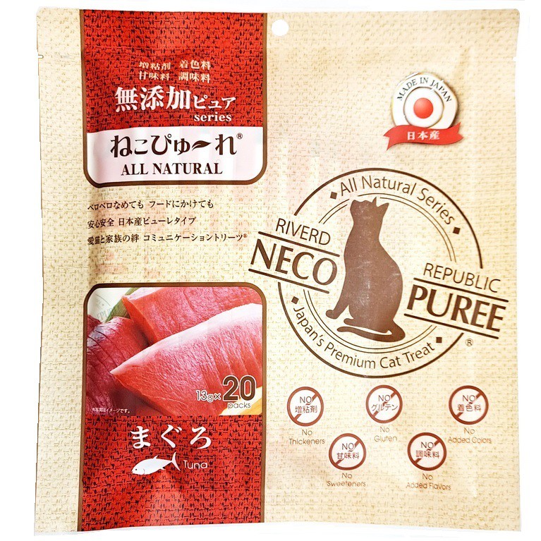 NECO PUREE 喵寵愛(貓用)-鮪魚口味肉泥(20份/包)  日本國產