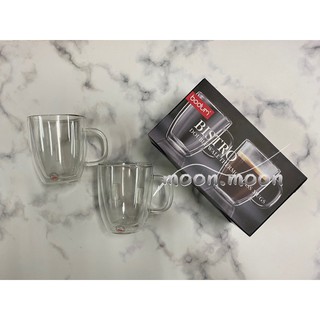 BODUM 波頓 BISTRO 300ml /450ml 會呼吸的手工吹製雙層玻璃杯 咖啡杯 花茶杯 盒裝 對杯組 正品