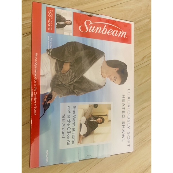 sunbeam柔毛批蓋式電熱毯（全新） 冬天必須 防寒 送女友