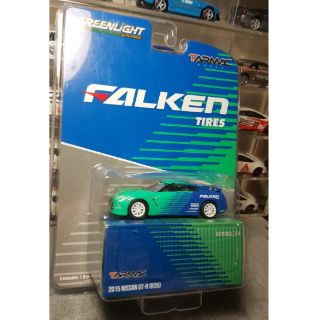 綠光 greenlight & tarmac Nissan GT-R FALKEN 1：64 gtr R35