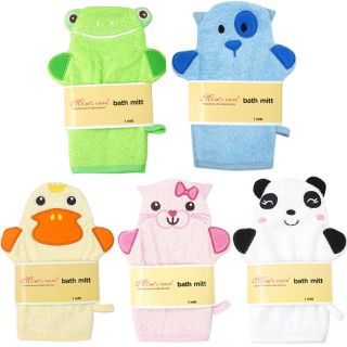 [酷比小舖] 現貨 大號 兒童嬰兒 動物造型 洗澡巾 沐浴手套 搓澡巾
