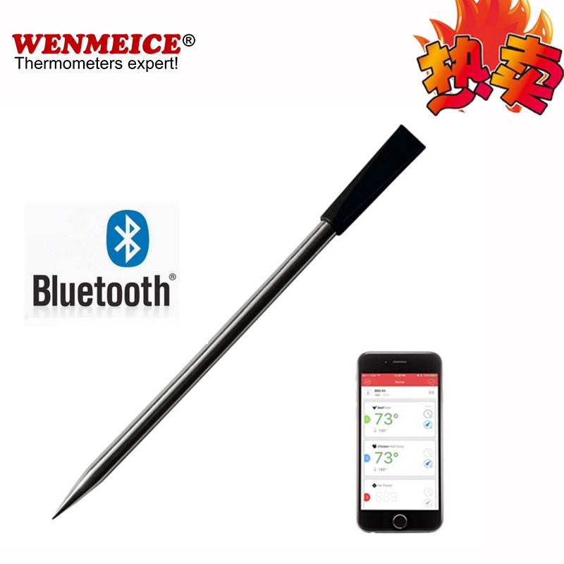 現貨速發 Bbq無線藍牙燒烤溫度計廚房智能燒烤食品烤箱溫度計探針app烘培溫度計針式溫度計油溫計廚房溫度計 蝦皮購物
