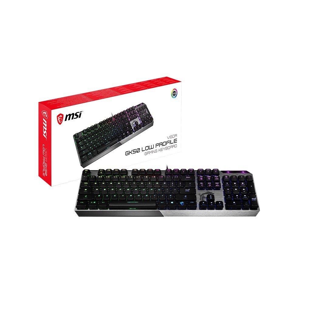 MSI GAMING 微星 GK50 RGB LOW Profile機械式鍵盤矮軸