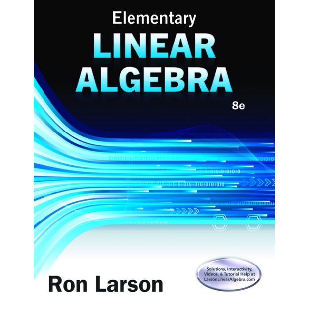 線性代數（線代）elementary linear algebra 8e Ron Larson