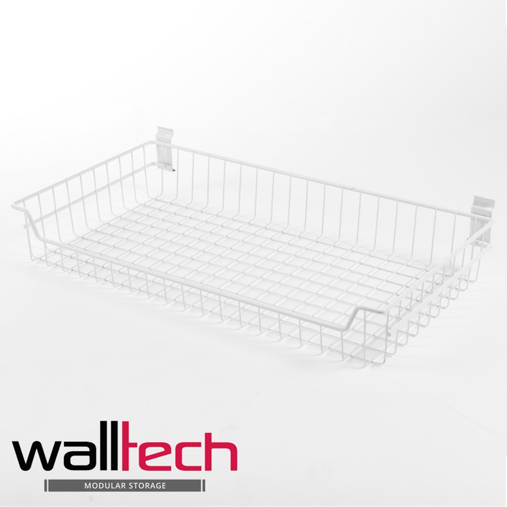 法國Walltech 大款淺型籃 烤漆白 70cm