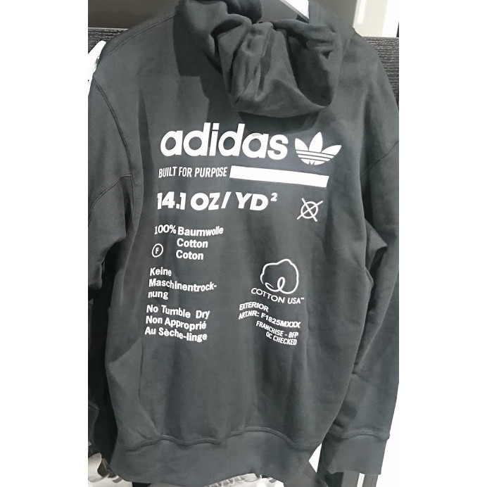 2018 十月 ADIDAS ORIGINALS KAVAL HOODIE 三葉草 連帽 外套 黑白 DH4989