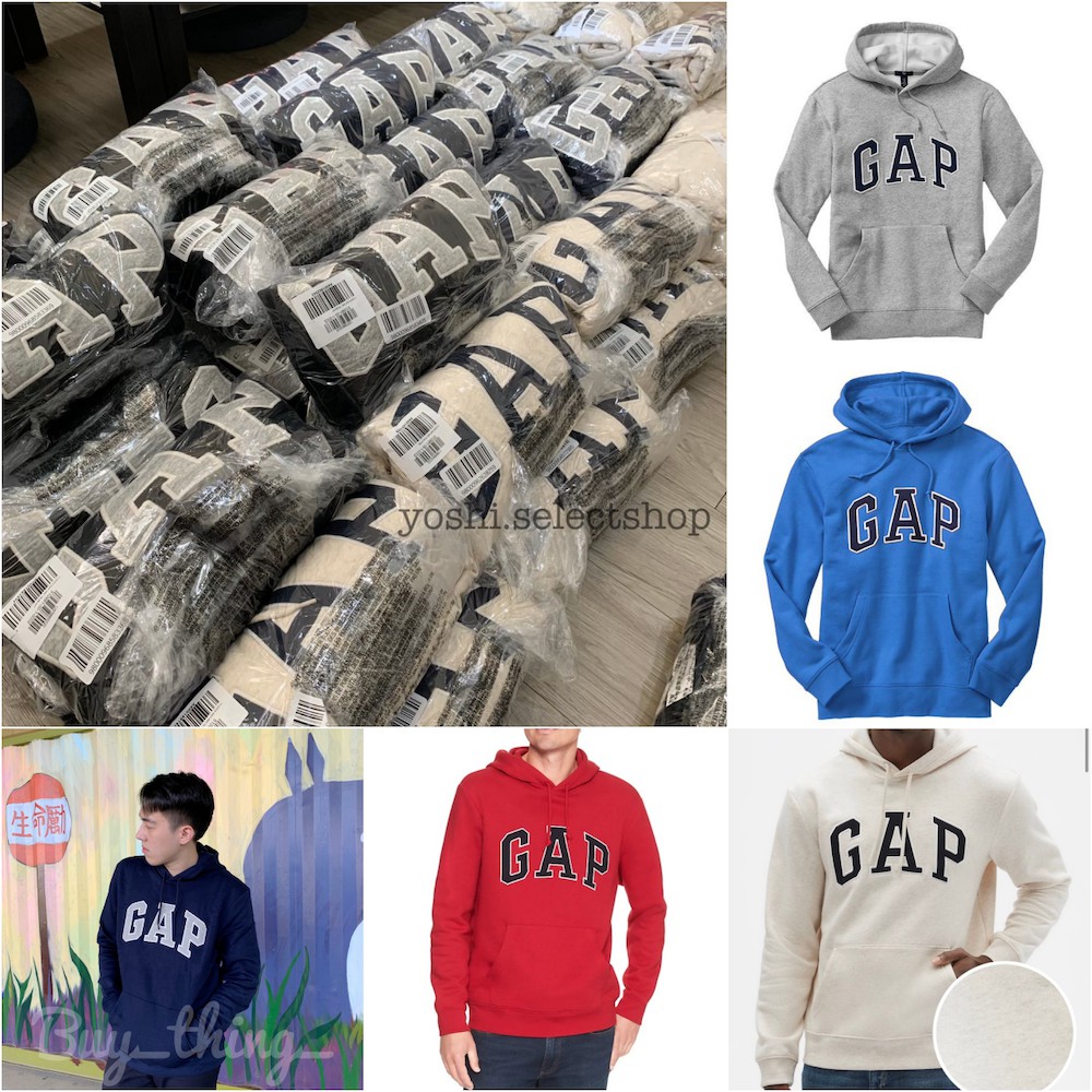 【全新開幕免運】情侶款 GAP 內刷毛 大LOGO系列 成人帽踢 帽T 連帽長袖 男女可穿 tee 黑 深藍 米白 紅色