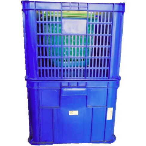 二手藍色蘆筍籃搬運籃儲運籃塑膠籃搬運籃工具箱儲運箱收納箱收納籃儲運箱水果籃蘆筍箱百吉籃格籃現貨自取內湖
