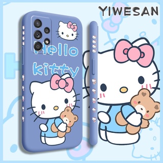 適用於 Samsung galaxy A52 三星 A52s 5G Hello Kitty 貓手機殼卡通軟矽膠框架方形防