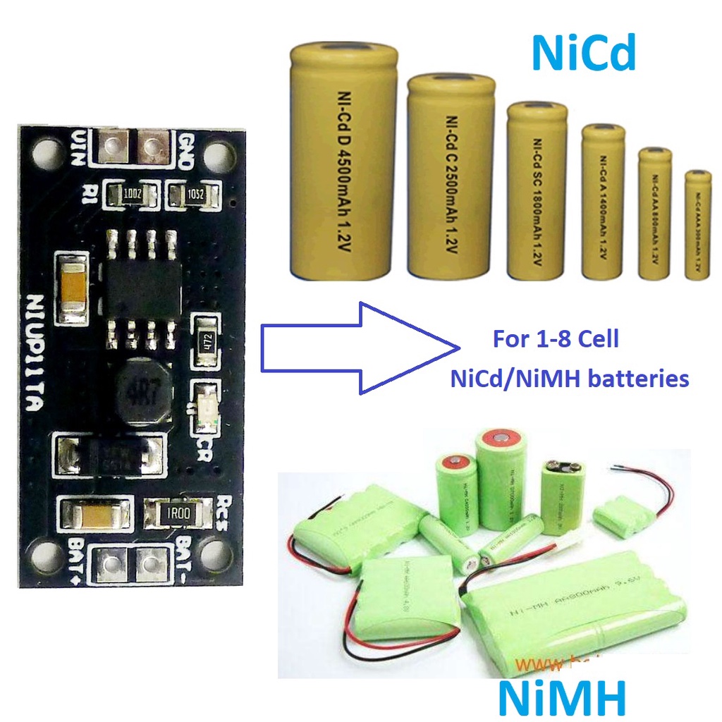 1-8芯1.2v 2.4V 3.6V 4.8V 6V 7.2V 8.4V 9.6V NiMH NiCd電池充電器模塊板充