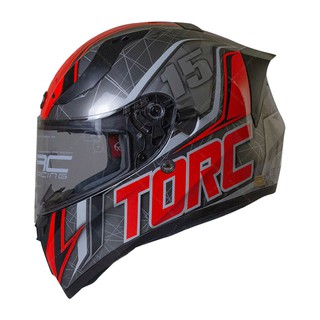 【極度風速】TORC T15 雙鏡片全罩式安全帽 布蘭德 亮光橘銀 進口帽 DOT ECE T-15