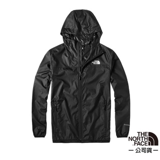 【美國 The North Face】男 Windwall 超輕防風防潑水防曬透氣連帽風衣外套 4NC5-JK3 黑 N