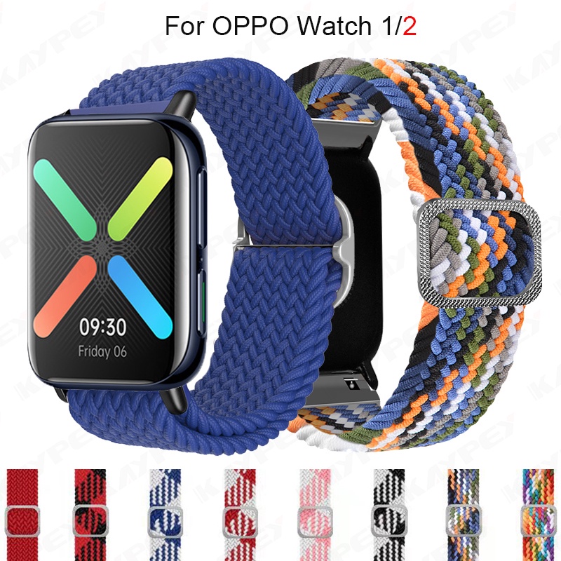 Oppo 智能手錶 1 / 2 尼龍環編織錶帶, 適用於 OPPO watch 41 / 46mm 42 / 46mm