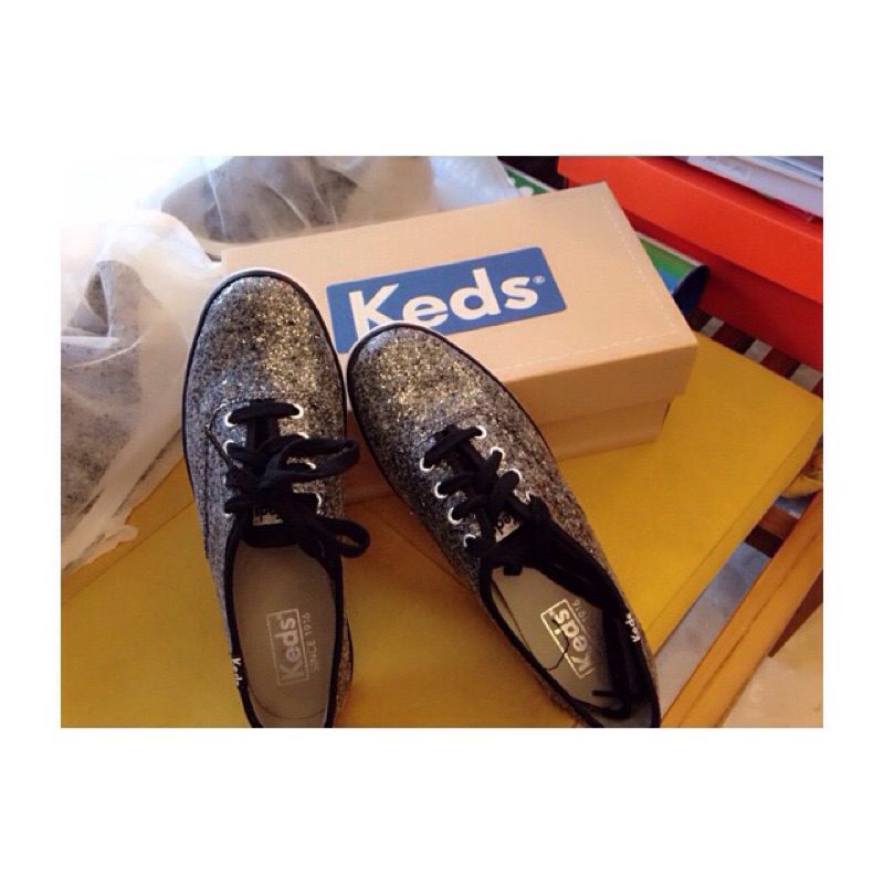 ✨ （降價！！)Keds黑亮片休閒鞋 僅室內試穿