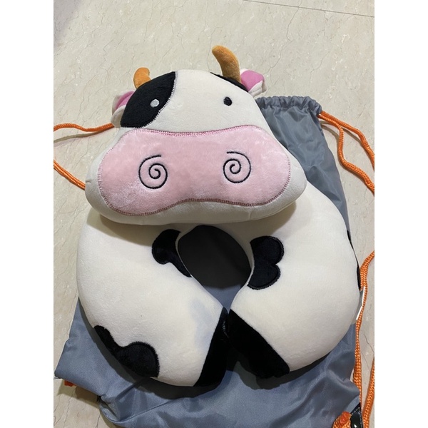 瑞穗鮮乳．乳牛造型頸枕．旅行枕．頸枕