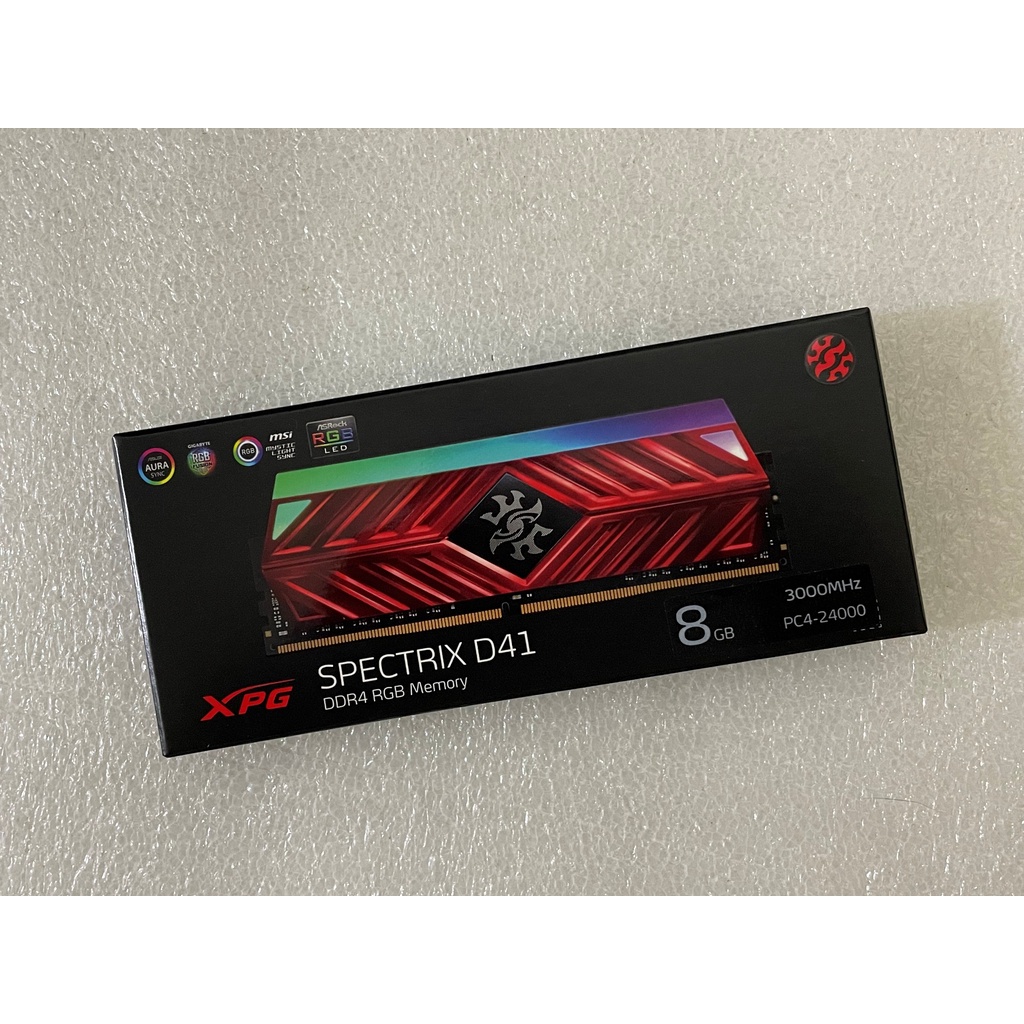 威剛 XPG SPECTRIX D41 DDR4 3000 8G 8GB RGB 電競超頻 全新盒裝 終保 炫光 記憶體