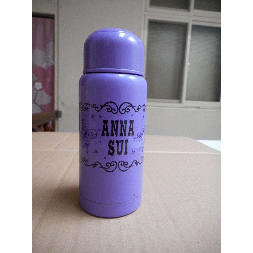 2手~ANNA SUI不鏽鋼保溫瓶.保溫杯-紫色(200ml)