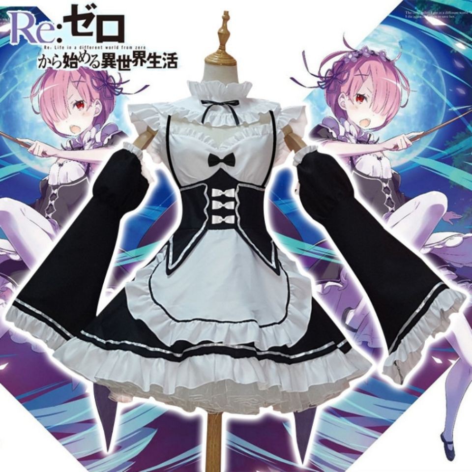 Cosplay女僕裝 Cosplay服装拉姆蕾姆异世界生活女仆装cos动漫全套二次元服装女 蝦皮購物