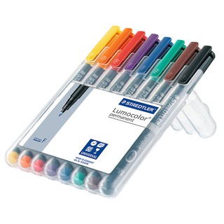 +富福裡+德國 施德樓 STAEDTLER 0.6mm 油性萬用投影筆-F 8色組 MS318WP8