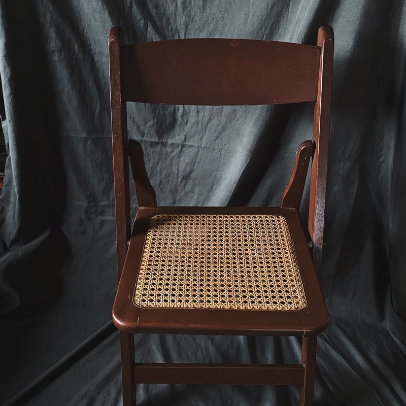 🪑早期藤編復古折疊椅