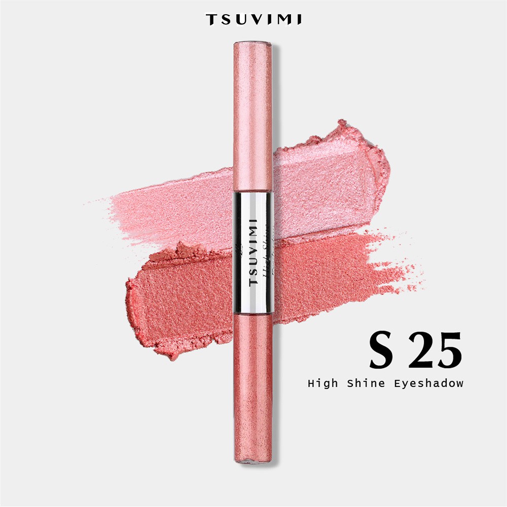 【Tsuvimi 姿慧美】雙色閃亮眼影蜜 S25 草莓奶昔 莓果聖代 粉色系 持久顯色 細緻輕薄服貼 滑順好暈染