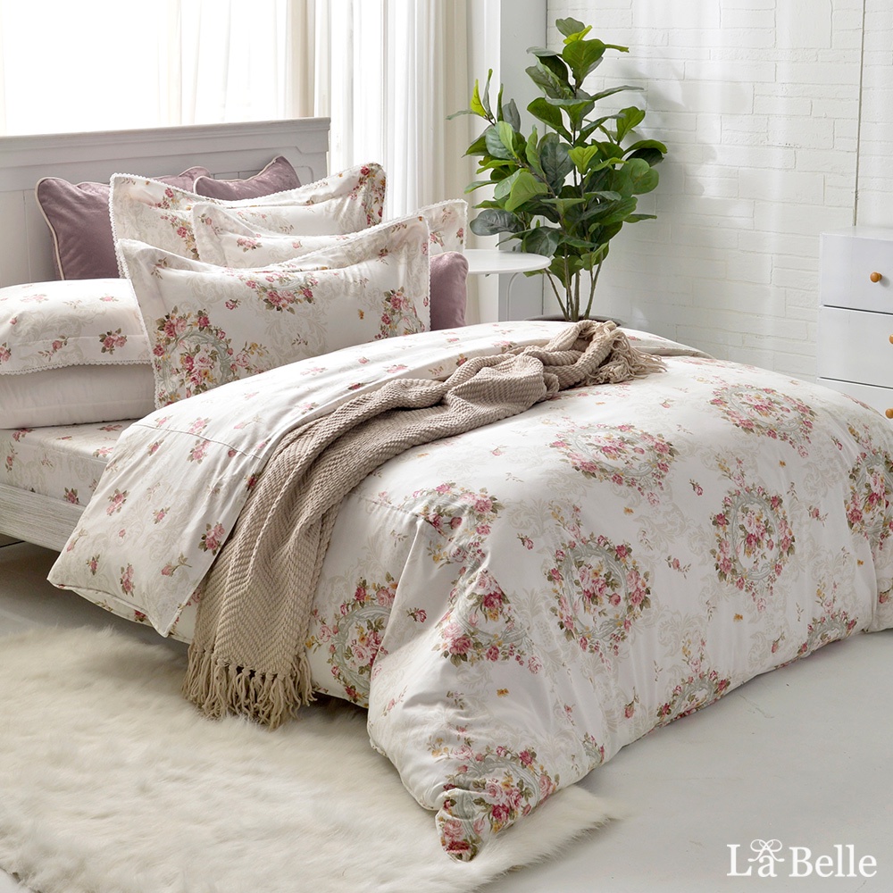 La Belle 100%精梳純棉 兩用被床包組 單/雙/加/特 格蕾寢飾 瑰麗花園 防蹣抗菌 吸濕排汗 純棉