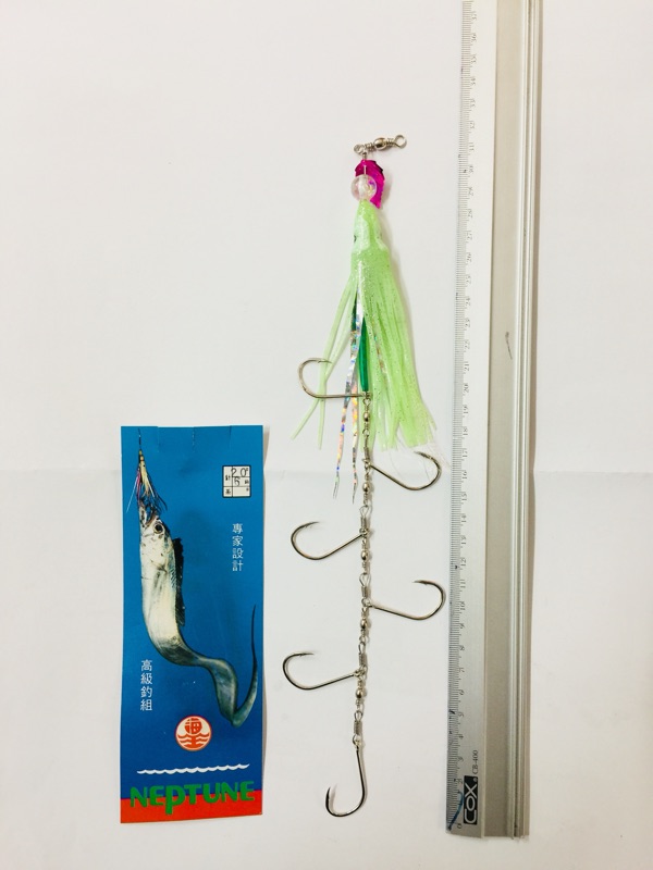 船釣白帶魚太刀魚夜光小捲手工鏈仔鉤肉餌鉤 蝦皮購物