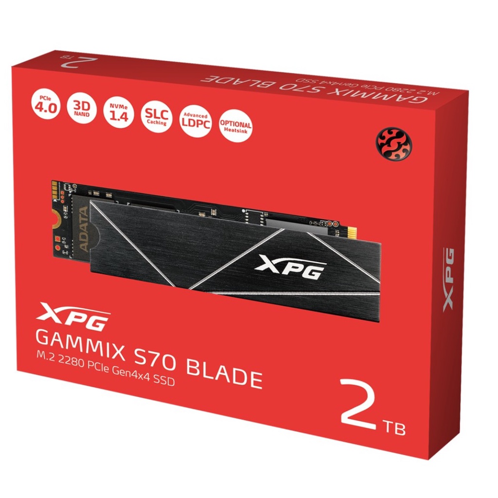 威剛 XPG S70 BLADE 2TB PCIe 4.0 Gen4x4 M.2 SSD ADATA XPG GAMMI