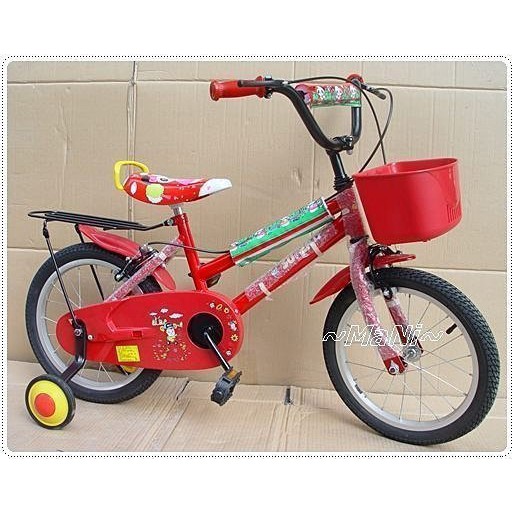♡曼尼♡台灣製造 16吋 兒童 腳踏車 自行車 童車~小熊~ 全配/小籃子/鋁框/打氣輪. 2350