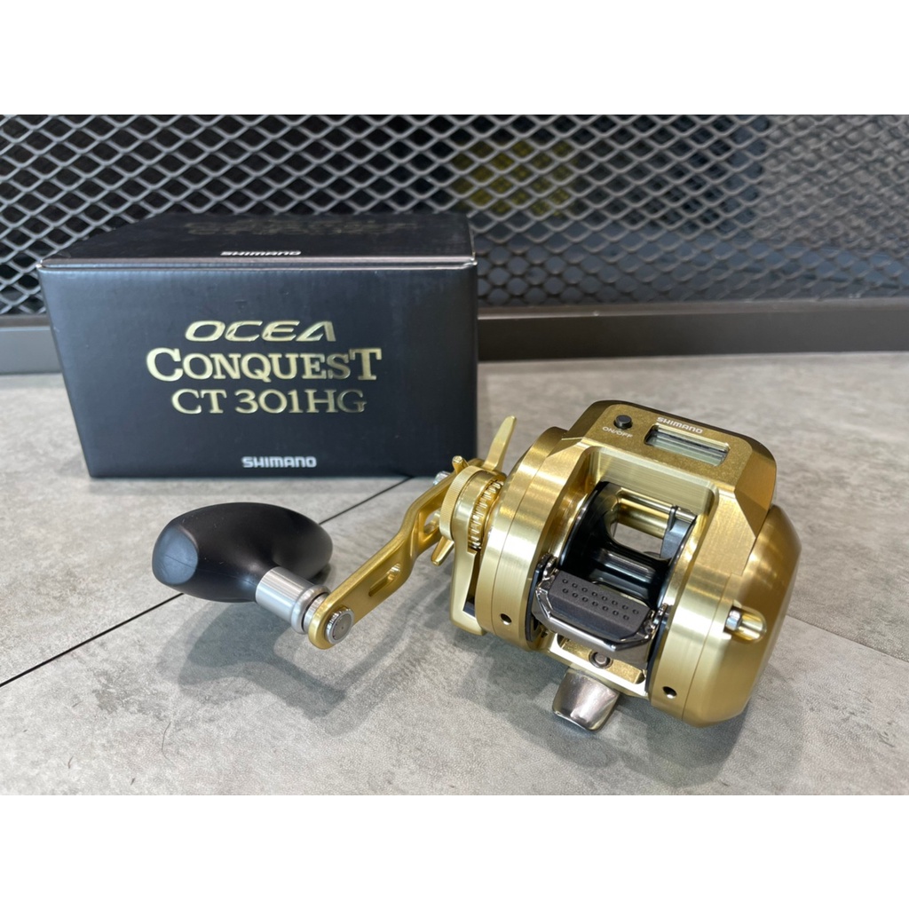 💢桃園東區釣具 #現金價另有優惠【 SHIMANO OCEA CONQUEST CT300HG 鼓式 計米 捲線器 】