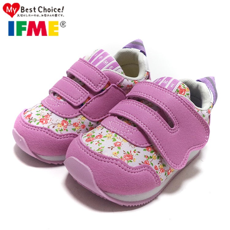 童鞋/日本IFME-兒童輕量.透氣機能學步鞋.寶寶鞋(13-14.5公分)碎花紫
