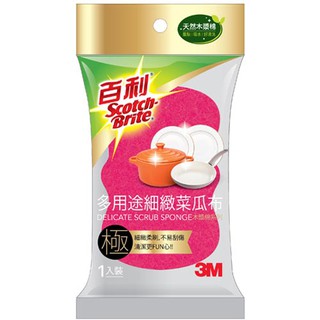 【Dr.Life生活館】3M 百利多用途細緻菜瓜布-木漿棉系(桃紅色菜瓜布1入).原廠公司貨