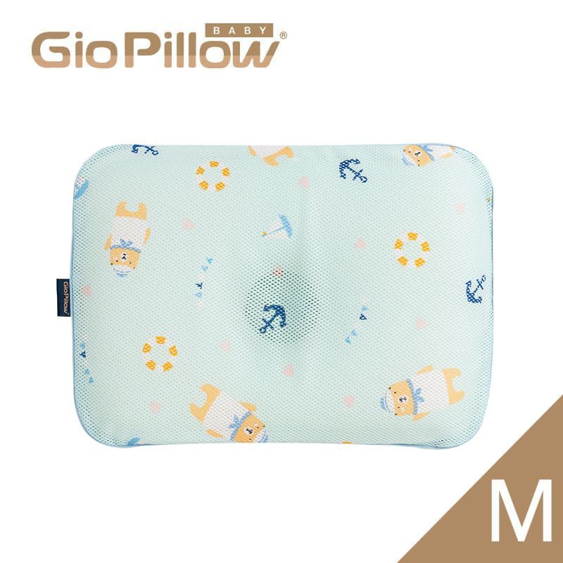 GIO Pillow 超透氣護頭型嬰兒枕頭-花色款-M號