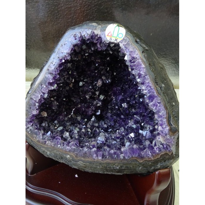 ~shalin-crysta~烏拉圭原礦皮紫水晶洞~6.5公斤~嘴大吃四方~藏風聚氣~招財納祥~低價起標!