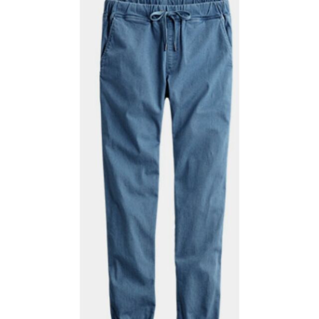 Lativ（XL）軟牛仔束口褲，深藍