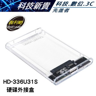 伽利略 USB3.1 Gen1 SATA/SSD 2.5" 透明版硬碟外接盒 HD-336U31S 透明【科技新貴】